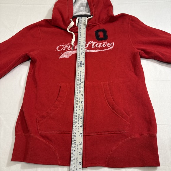 JACKET SWEATSHIRT Ohio State Buckeyes Team Red Zip Logo BLUE 84 WOMEN MEDIUM - Picture 4 of 9
